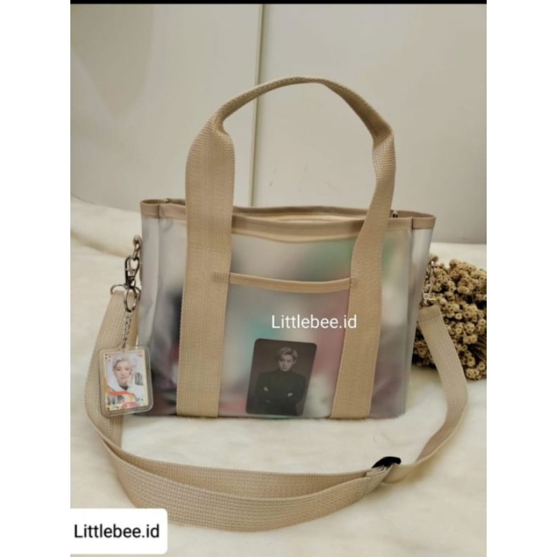 TRANSPARENT PVC SLING BAG MULTIFUNCTIONAL WATERPROOF/ HAND BAG/ CONCERT BAG