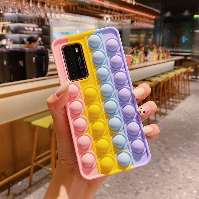 3D Pop It Silicone Infinix Hot 9 Play Softcase Bubble Push Case Bubble Press