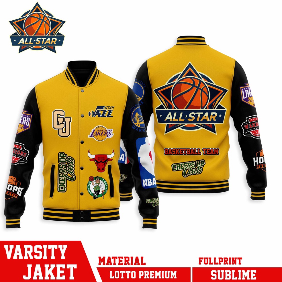 CODE A4J Varsity Basketball Jacket ALLSTAR YELLOW New york MLB NBA