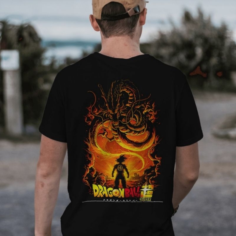 Hitam เสื้อสีดํา อะนิเมะ Dragonball Z | เสื้อยืด Distro ผู้ชายผู้หญิงชายหญิงผ้าฝ้ายหวี 24s Premium