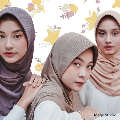 Sporty Hijab/บะหมี่กึ่งสําเร็จรูป/Sporty Hijab Premium Plain Spandex สัตว์เลี้ยงขนาดใหญ่
