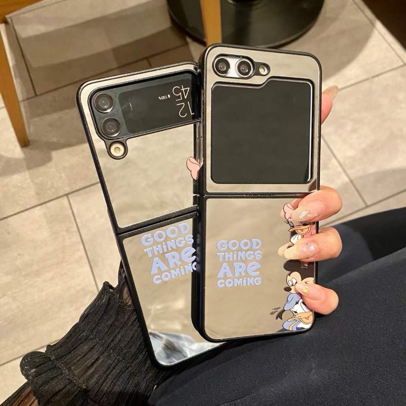 Mirror Disney Mickey Mouse Donald Duck Donald Duck Daisy Duck Mirror Glass Full Glass น่ารัก Samsung