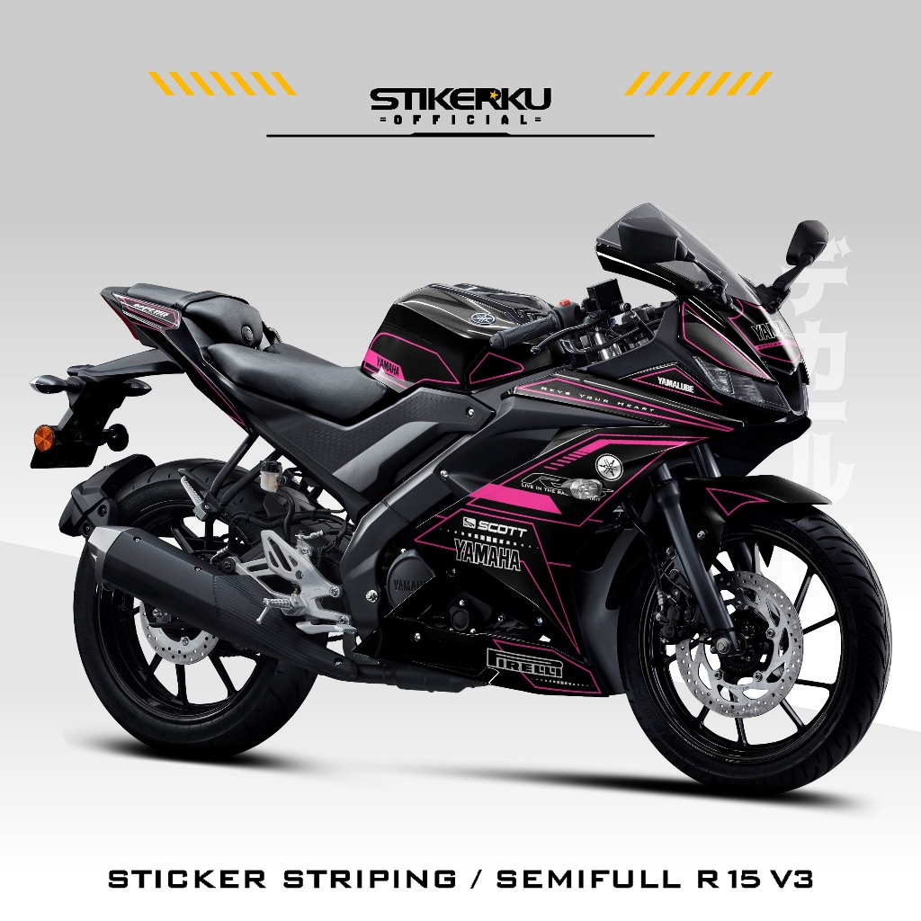 สติ๊กเกอร์สตริป / YAMAHA R15V3 / MOTIF 11 CO / SEMIFULL / สติ๊กเกอร์ / สต็อก DECALS / R15 / V3 / YAM