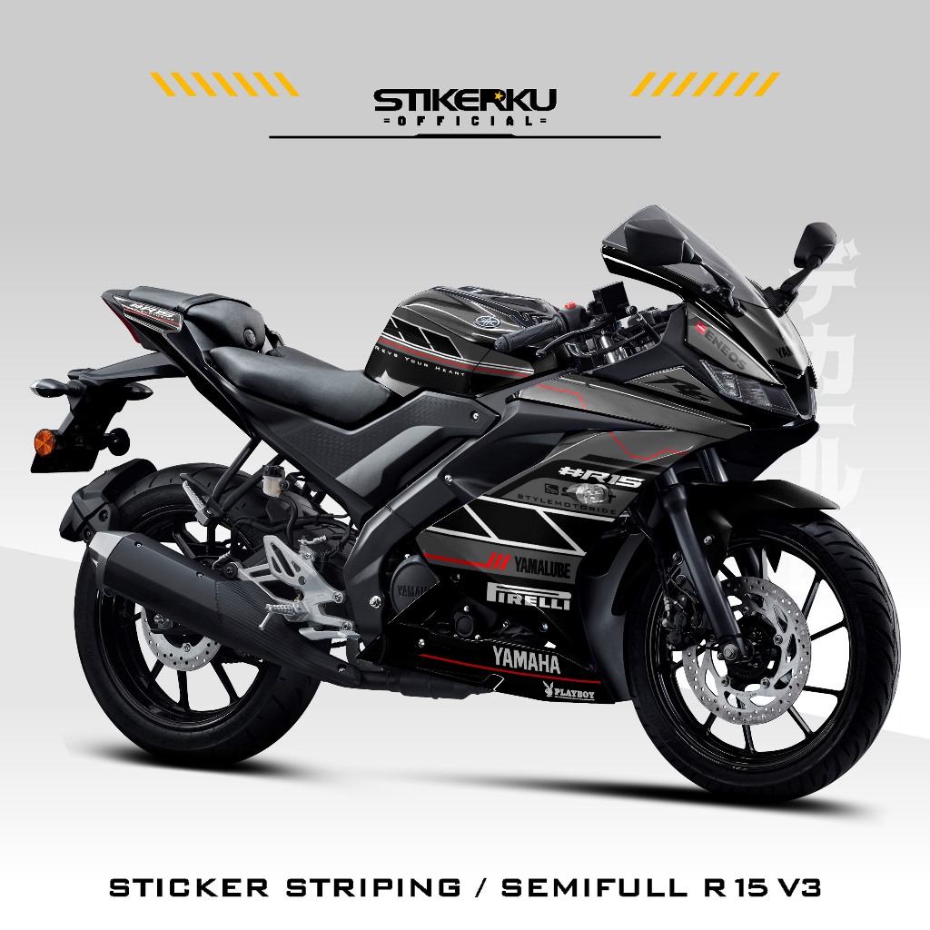 สติ๊กเกอร์สตริป / YAMAHA R15V3 / MOTIF 13 CO / SEMIFULL / สติ๊กเกอร์ / สต็อก DECALS / R15 / V3 / YAM