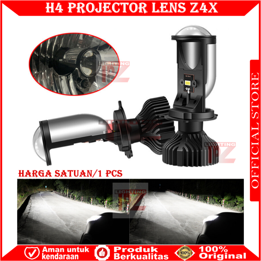 ต้นฉบับ LED LAMP Z4X H4 PROJECTOR เลนส์ PRJIE H4 LED รถจักรยานยนต์รถไฟหน้า H4 PROJIE MINI