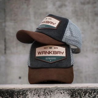 Wankbay Trucker Outdoor Corduroy haxagon หมวกตาข่ายผู้ชาย