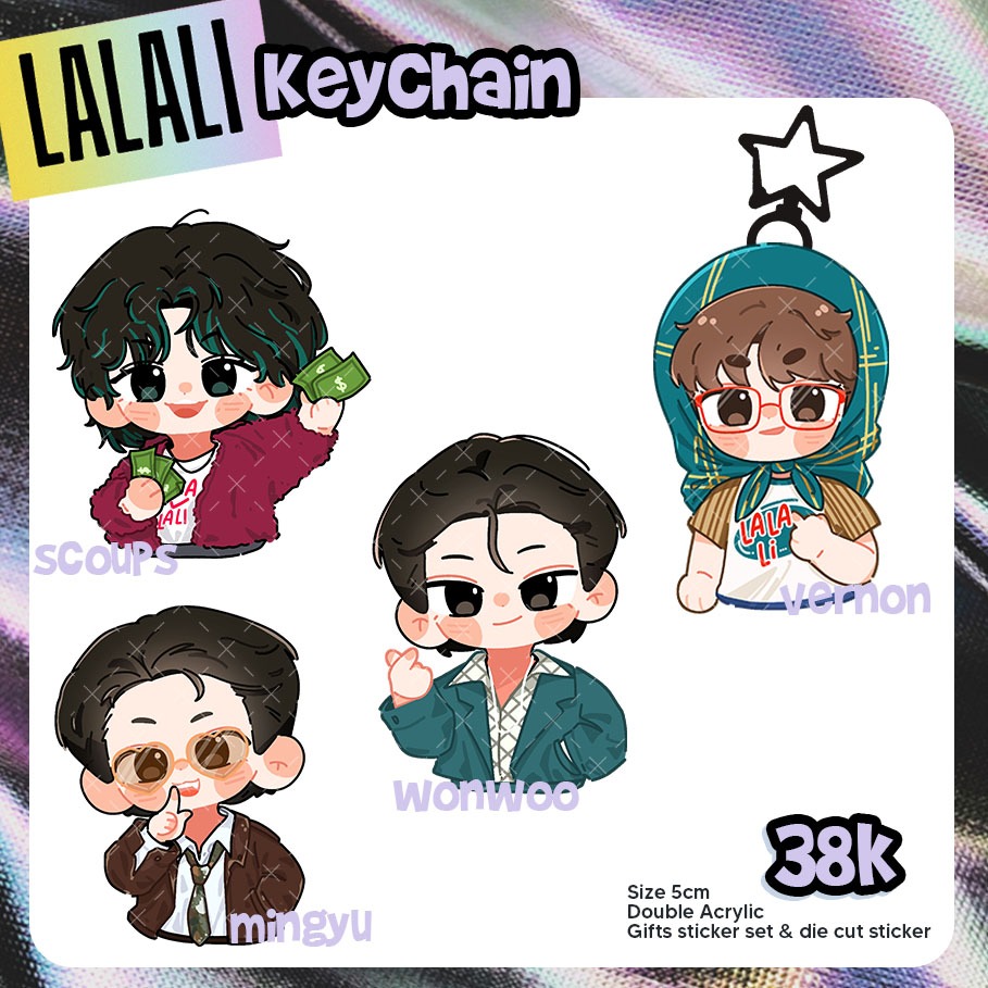 LALALI SEVENTEEN KEYCHAIN SCOUPS MINGYU WONWOO VERNON
