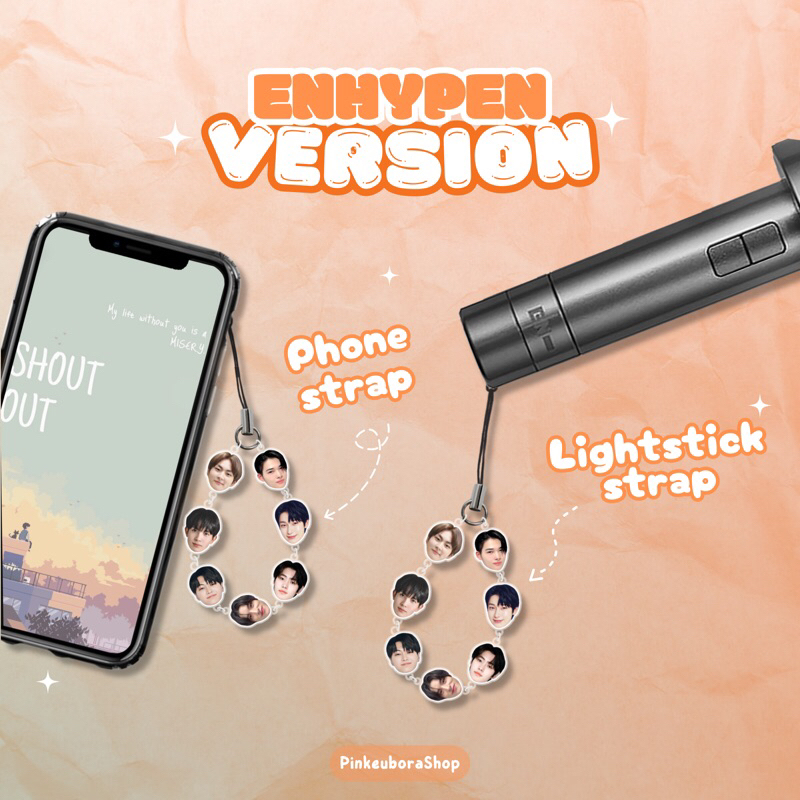 สายคล้องโทรศัพท์ Enhypen | สายคล้องแท่งไฟ [ไม่สามารถกําหนดเองได้]