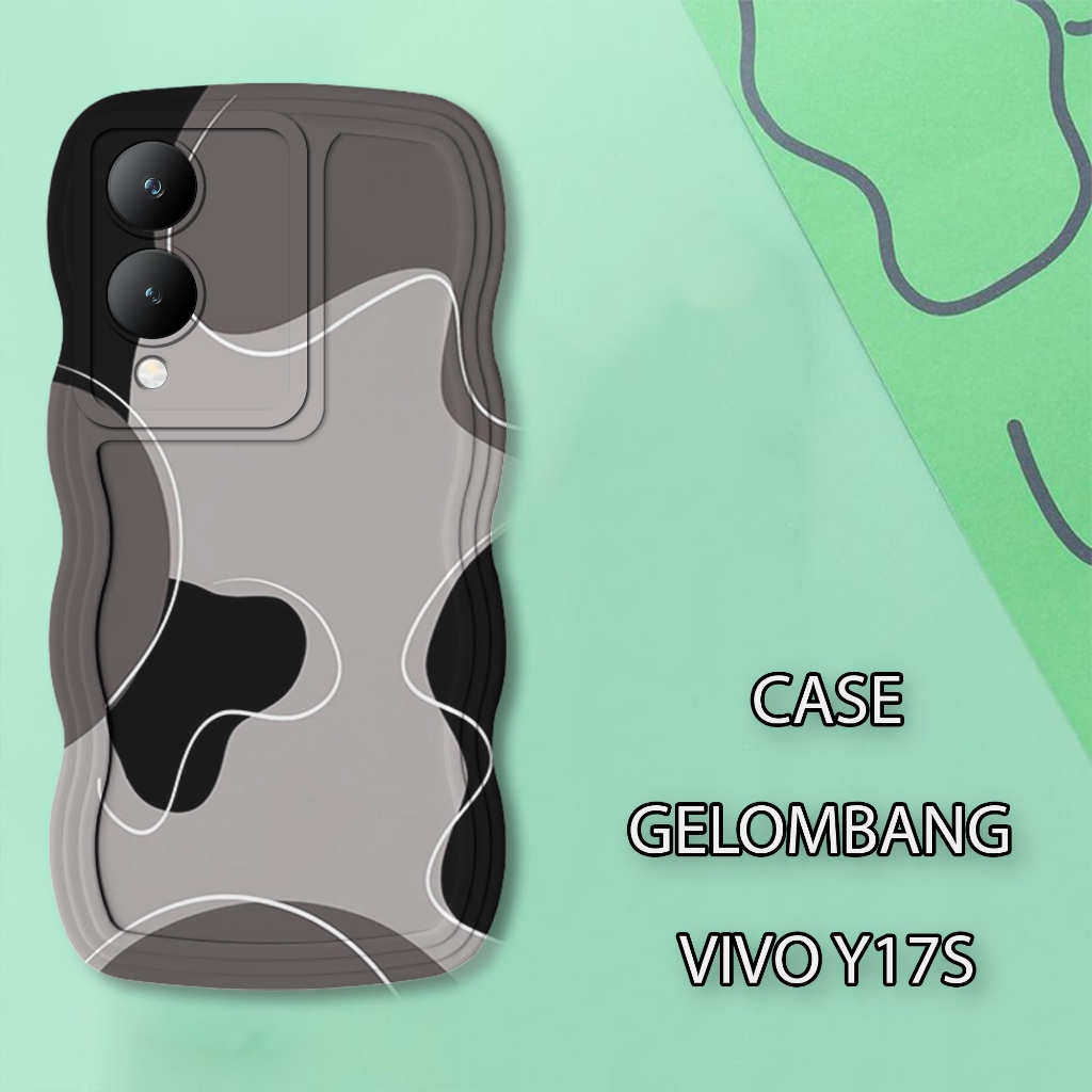 Soft Case WAVE Hp VIIVO Y17S - เคสกล้อง Pro - เคสแฟชั่น Marble Motif - เคสโทรศัพท์มือถือและผิว - Sil