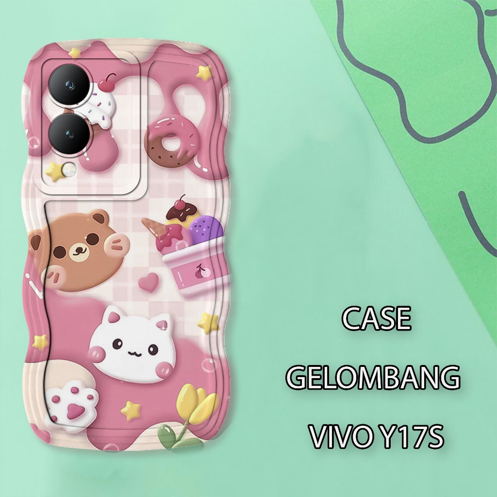 Soft Case WAVE Hp VIIVO Y17S - เคสกล้อง Pro - เคสแฟชั่น Cute Motif - เคสโทรศัพท์มือถือและผิว - Silic