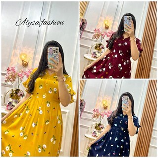 Nalla Dress Cantik / Daster motif kekinian / Daster Bumil busui nyaman Kekinian Motif Terbaru