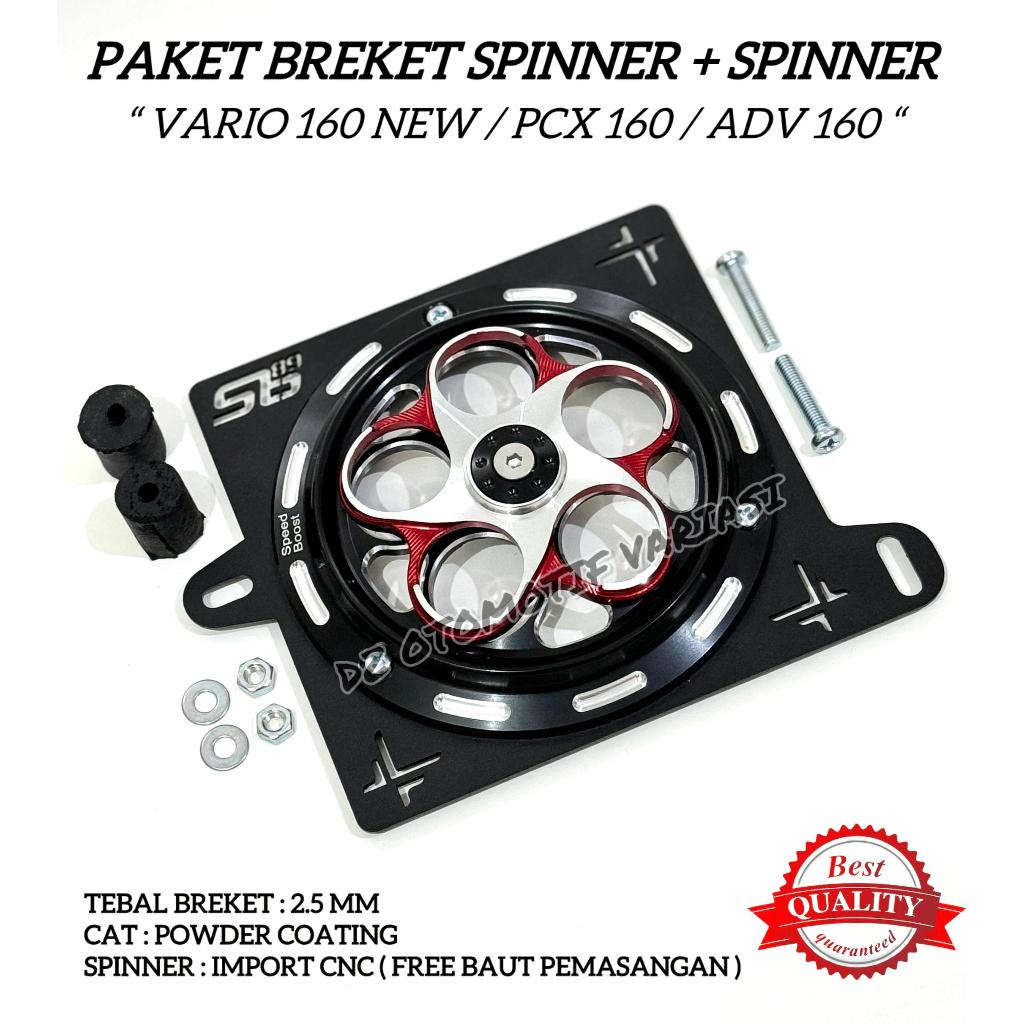 2-in-1 SPINNER Cover Cnc หม้อน้ําพัดลม Protector + 2.5 มม.เหล็ก SPINNER Bracket สําหรับ HONDA ทั้งหมด 160 CC