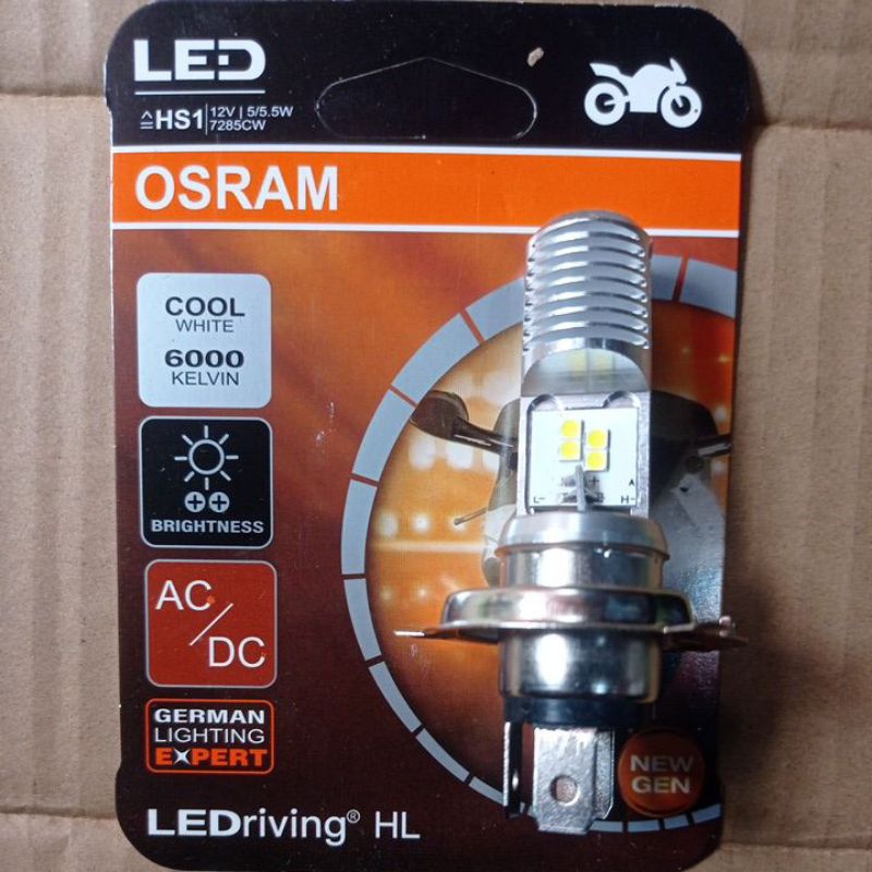 Osram หลอดไฟหน้า LED HS1 Mirrorless VISION NINJA RR Z250SL AC DC Osram 3 ขา