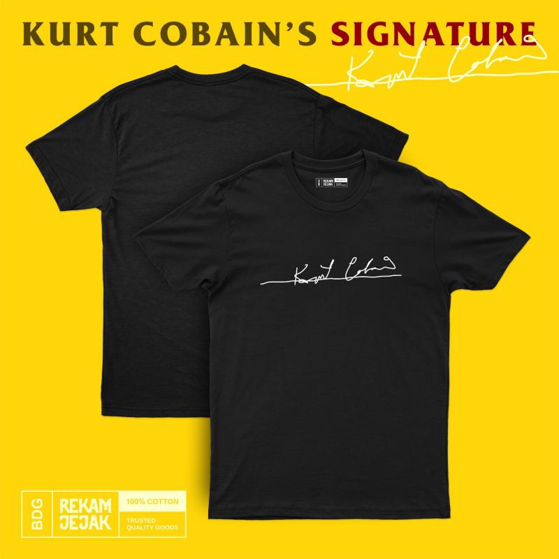 เสื้อยืดมือ Cobain KURT | เสื้อยืดฟิกเกอร์ | เสื้อยืดวง | บันทึก โทเมอร์ช