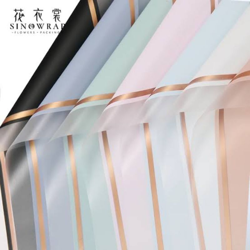 CELLOPHANE PAPER BOUQUET / BOUQUET WRAPPING PAPER / กระดาษดอกไม้ BOUQUET / กระดาษห่อแก้ว / GOLD LIST