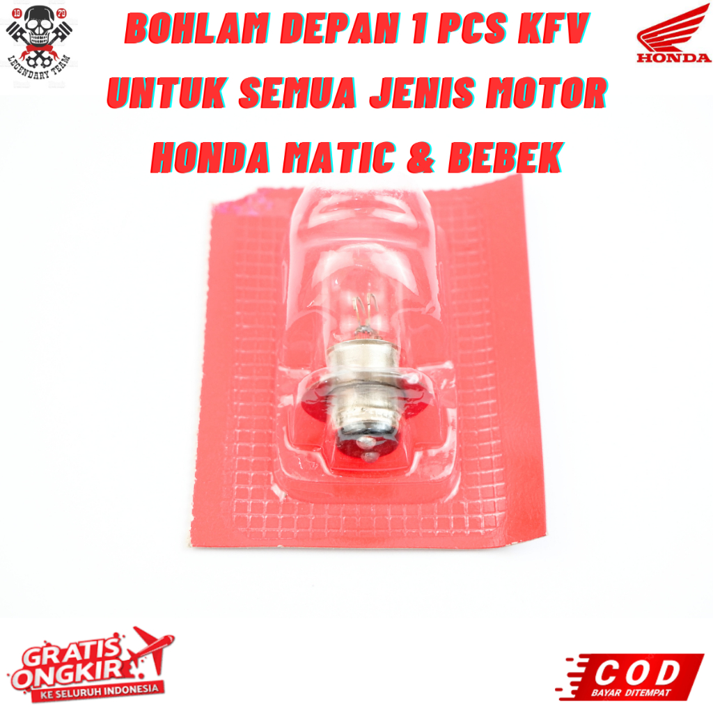 Vario หลอดไฟหน้า 1 ขา - KFV 12V 25 วัตต์ ไฟหน้าสําหรับ Honda Vario - Beat - Blade 34901-KFV-B51