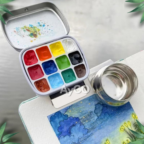 MINI METAL PAINTING PALLET / สีแบบพกพา PALLET / TRAVEL PAINTING PALLET