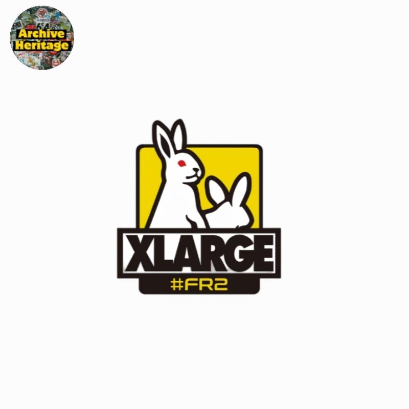 XLARGE FR2 เสื้อผ้ากระต่ายโลโก้สติ๊กเกอร์สตรีท