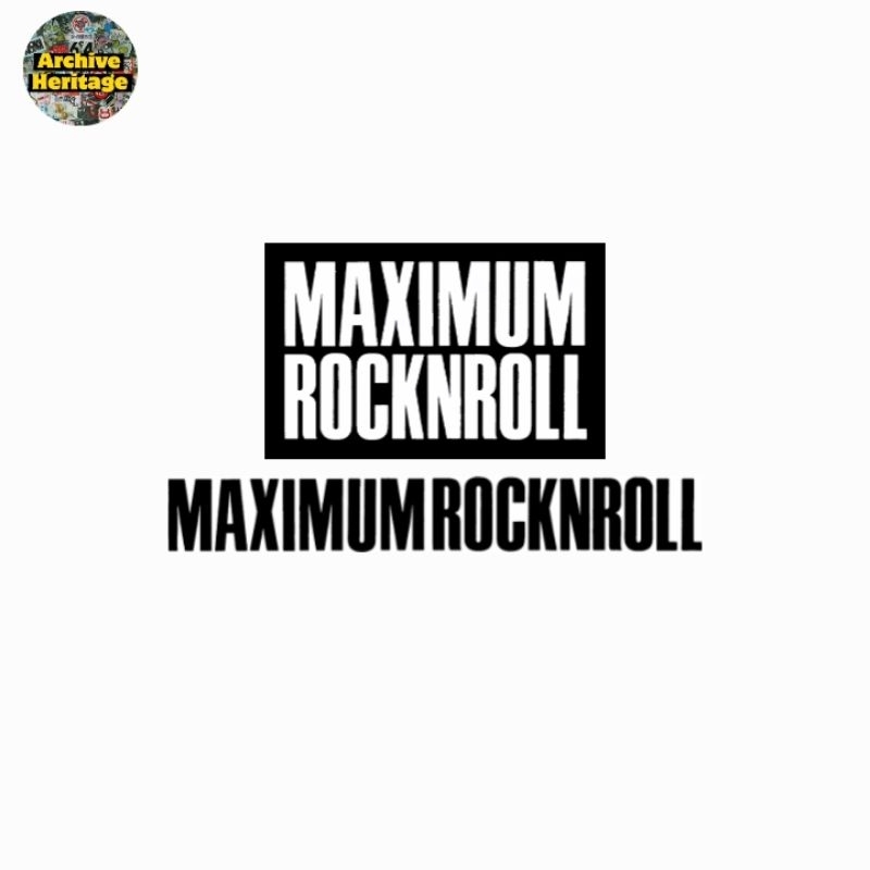สติ๊กเกอร์ Maximum Rocknroll MRR hardcore สติ๊กเกอร์นิตยสารพังก์