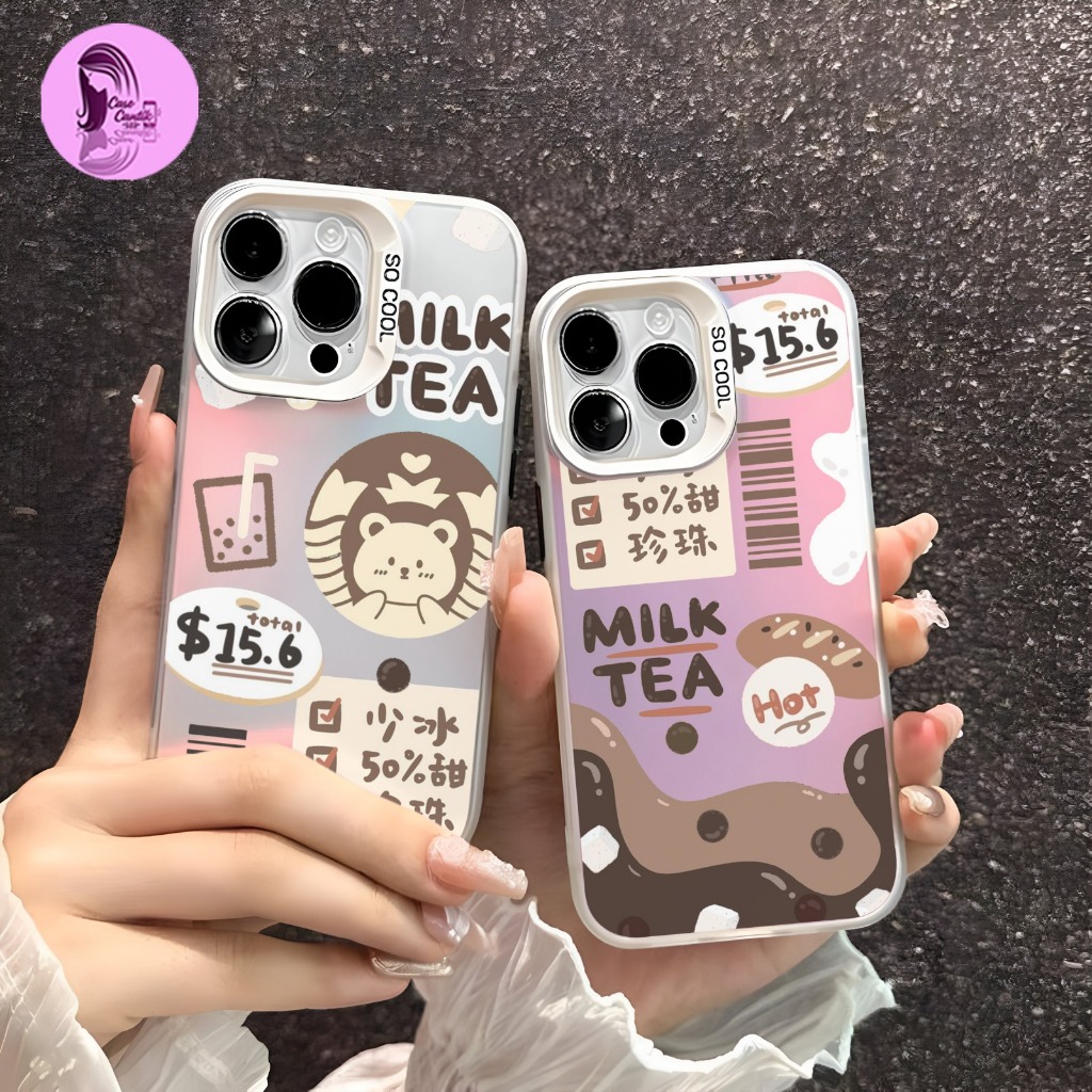 IMD GLOSSY RAINBOW CASING SOFTCASE CUSTOM น่ารักนมชา GRADATION สําหรับ RENO 4 4F 5F C51 C53 C55 Y91C