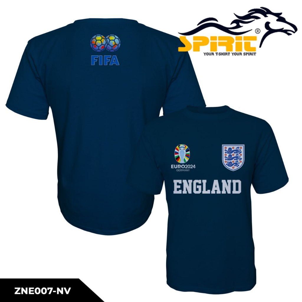 KATUN England Football Shirt EURO 2024 เสื้อยืด England Fifa ทีมชาติฟุตบอลเสื้อลําลองผ้าฝ้ายพรีเมี่ย
