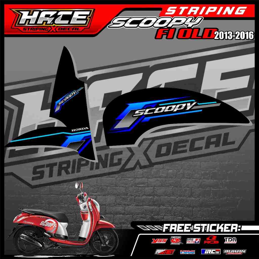 631 สติ๊กเกอร์แถบ SCOOPY FI 2013-2016 - สติ๊กเกอร์แถบ SCOOPY FI 2013-2016 PREMIUM GRAPHIC