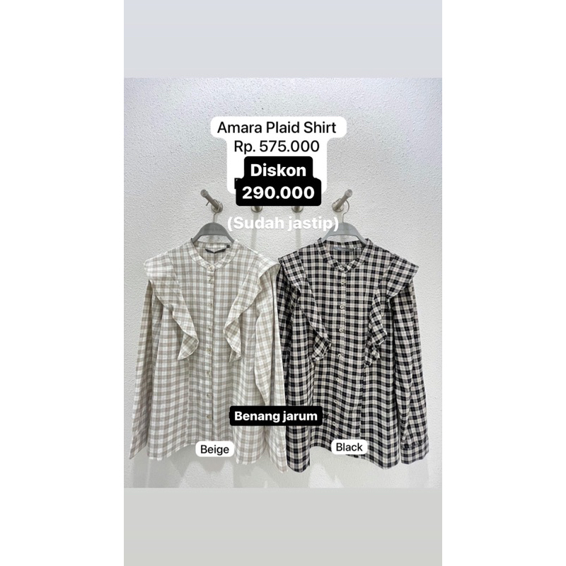 เสื้อ AMARA PLAID NEEDLE THREAD MONOGRAM HERLEVE VEST NEEDLE THREAD