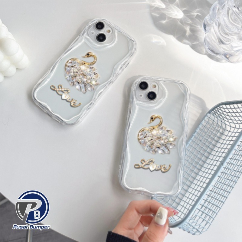 GC113 ละลายเพชรใส Swan Blink Love Softcase/ปลอก Hp สําหรับ VIVO Y31 2025 V60 LITE Y04 Y29S V50 V50E 