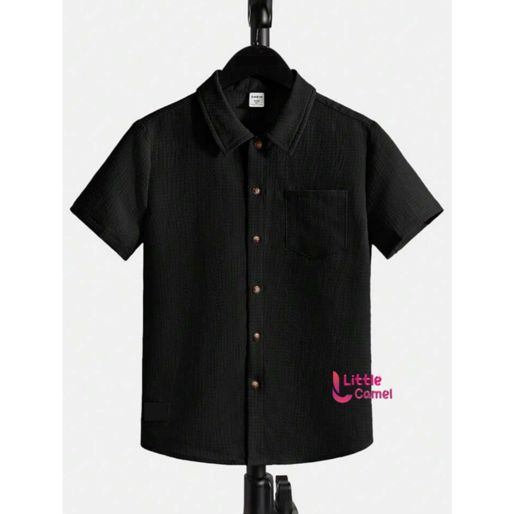 Kemeja Little Camel - เสื้อเชิ้ตเด็กชาย IHSAN เสื้อผ้า มะพร้าว อายุ 1-12 ปี