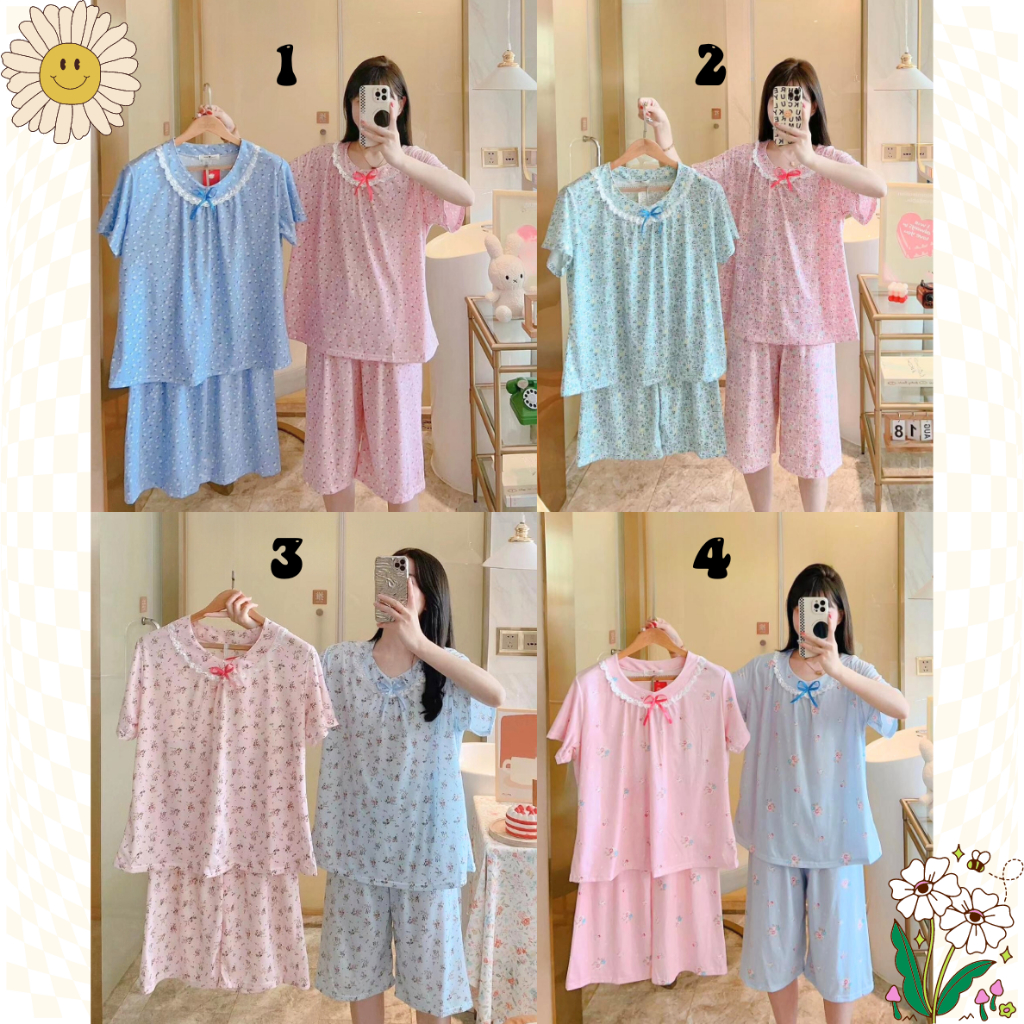 Jel Leisure Wear ชุดนอนนําเข้าระดับพรีเมียม / ชุดนอนสําหรับผู้ใหญ่ 3/4 ขนาดจัมโบ้นําเข้า