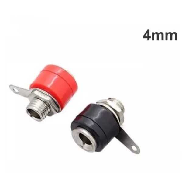 MERAH ขั้วต่อเทอร์มินัลปลั๊กตัวเมีย Banana Jack คู่สีแดงสีดํา