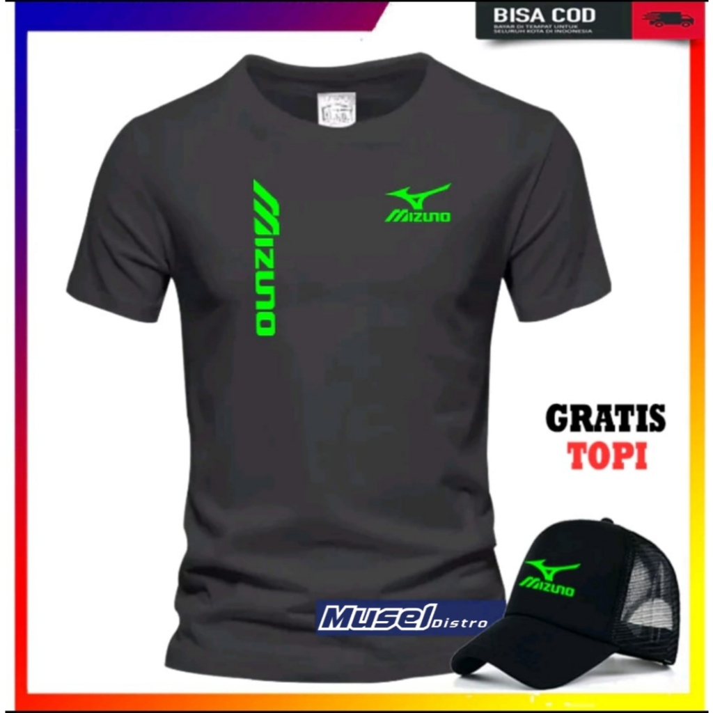 HIJAU BUY A เสื้อยืดและรับหมวกฟรี!!Distro เสื้อยืด Mzn kk Green เสื้อยืดผู้ชายคุณภาพพรีเมี่ยม Cotton