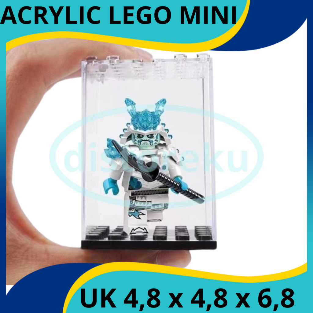 จอแสดงผลที่ชัดเจน MINIFIGURE BRICKS ACRYLIC FRAME DISPLAY BOX MINI 6x6 BASEPLATE TRANSPARKENT ACRYLI