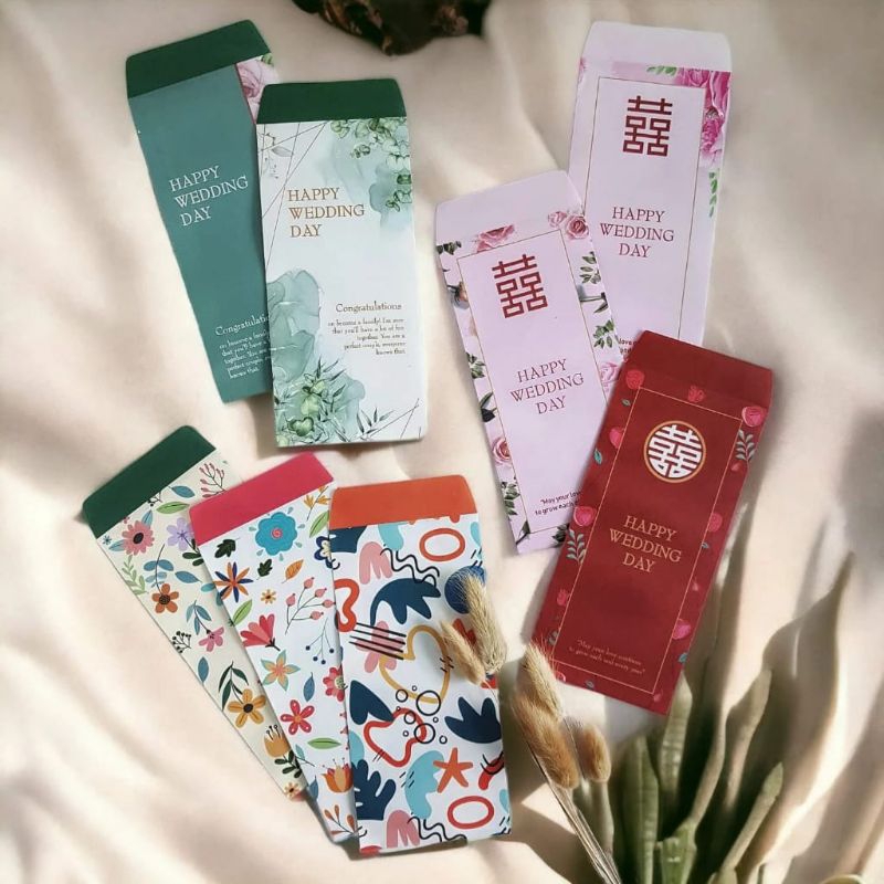 (5 ชิ้น) LONG WEDDING ENVELOPE / AESTHETIC WEDDING ENVELOPE / CUTE & ATTRACTIVE WEDDING ENVELOPE