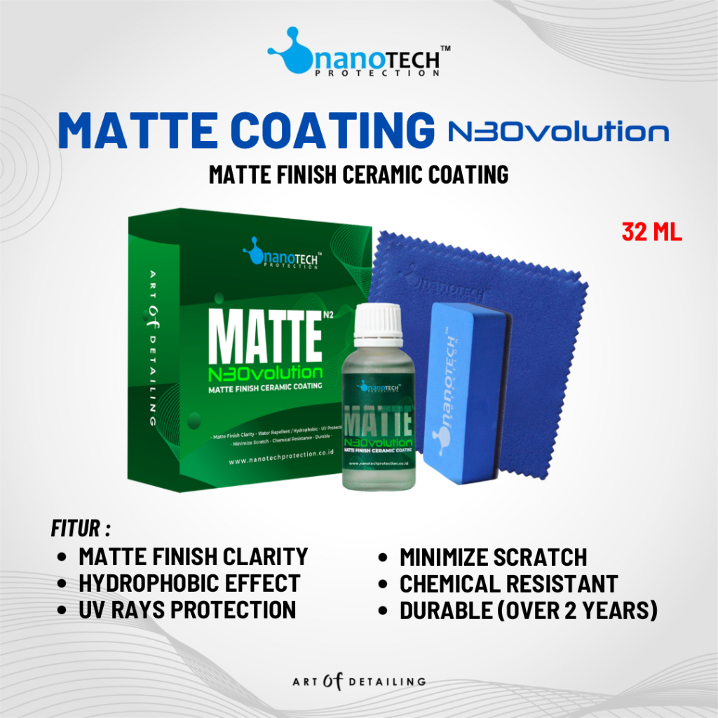 MATTE CERAMIC COATING N3Ovolution - nanoTECH PROTECTION - NANO CERAMIC COATING สําหรับรถยนต์, MOTORB