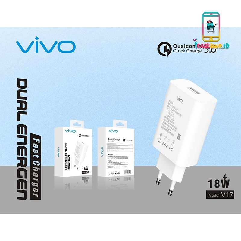 Vivo 18W Y1S Y01 Y02 Y03 Y12 Y15 Y17 Y20 Y30 Y59 Y91 Y91C Y93 Y95 V17 Original Fast CHARGING Travel 
