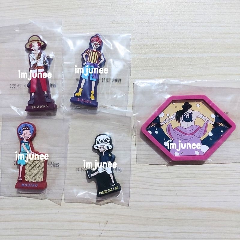One piece กฎหมาย nojiko shanks buggy izo izou อย่างเป็นทางการขาตั้งยาง mini coaster wano วัยเด็ก min