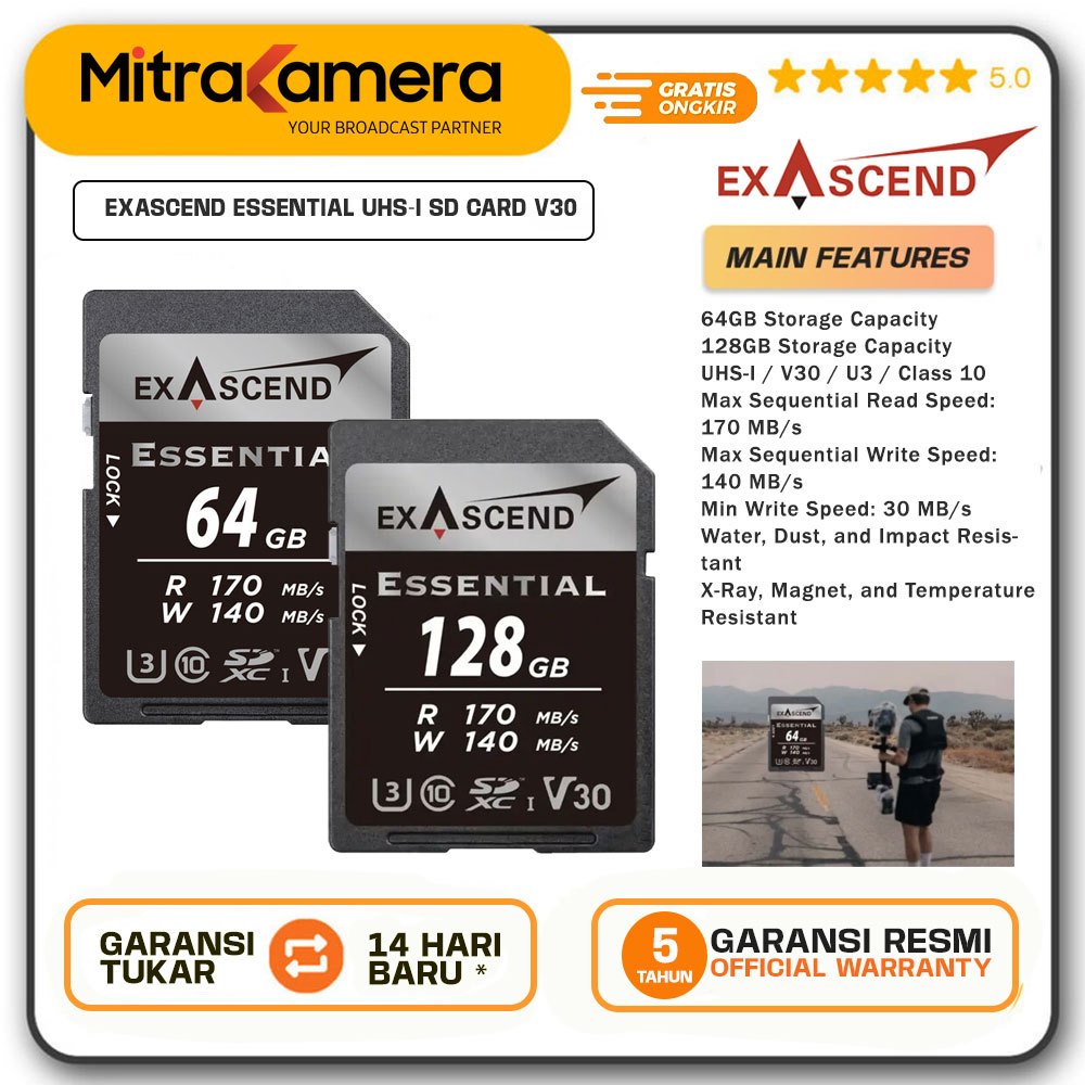 Exasscend Essential UHS-I การ์ด SD V30
