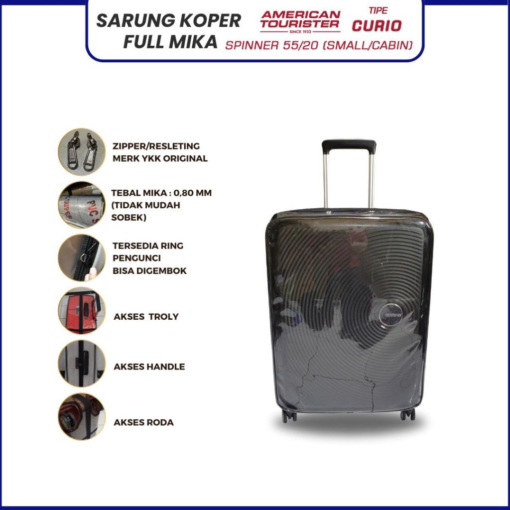 Fullmika กระเป๋าเดินทางเฉพาะสําหรับ American Tourister กระเป๋าเดินทางประเภท Curio 55/20 นิ้ว (Unit)