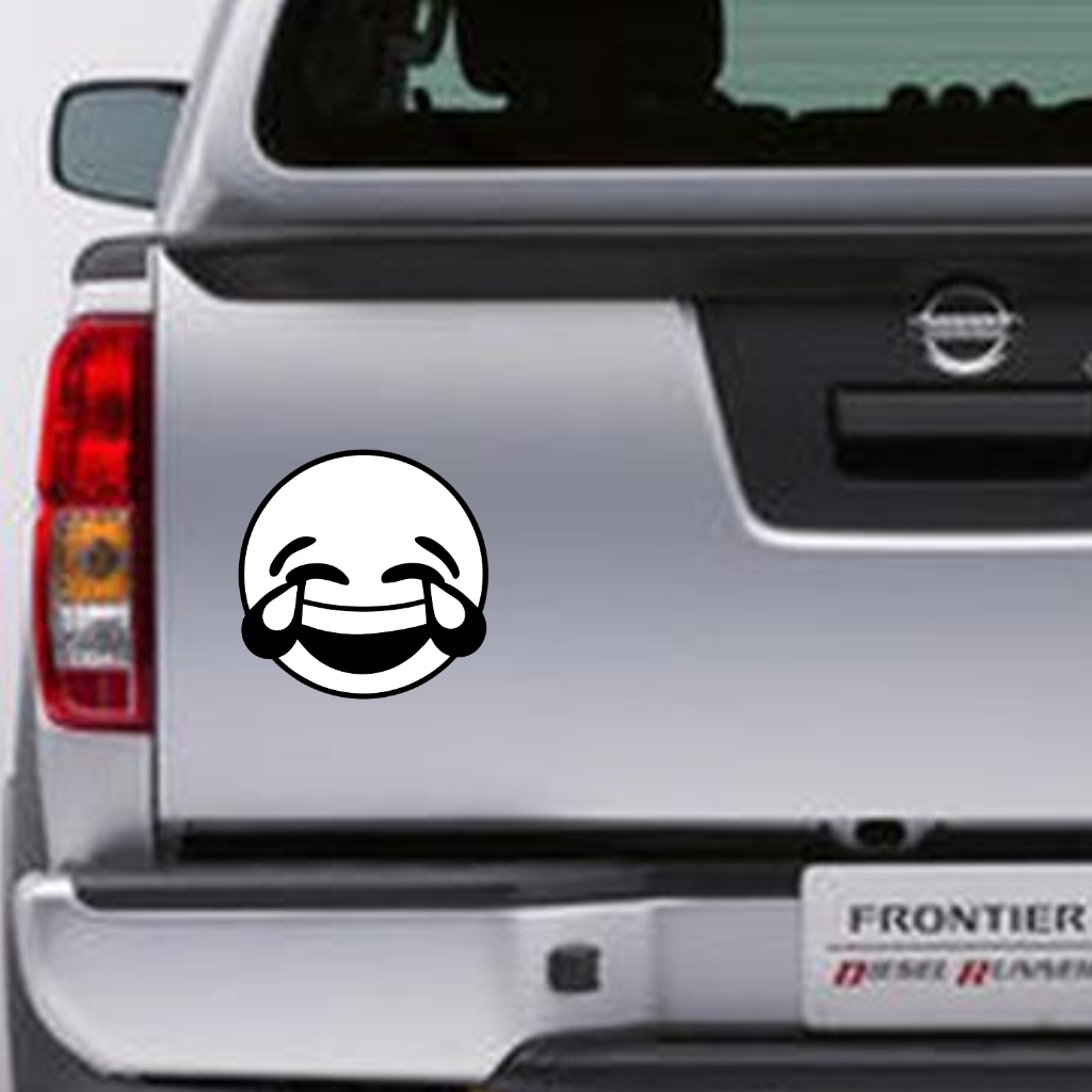 CUTTING STICKER CAR EMOJI LUMHING UNIQUE, CUTE, QUALITY CAR TRUNK STICKER