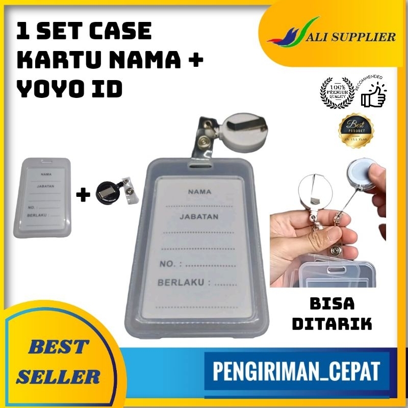 1 ชุด ID CARD HOLDER CASING + Yoyo ID CARD HOLDER CLEAR PHOTOGRAPHY / KNOWING SIGN CASE / TIGHTENING CASE + STRAP / Eton CARD HOLDER + Yoyo STRAP / LANYARD / Yoyo HOLDER + Yoyo HOLDER + Yoyo Strap / 1 SET TRANSPARENT ID 2 SIDES ID Holder