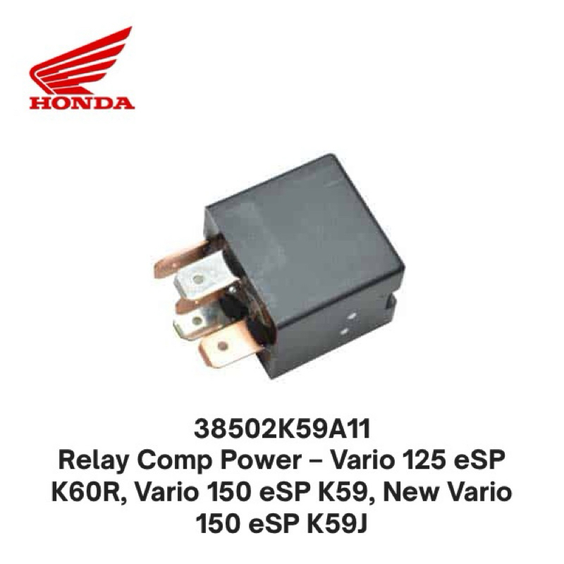 38502K59A11 รีเลย์คอมพาวเวอร์ – Vario 125 eSP K60R, Vario 150 eSP K59, New Vario 150 eSP K59J