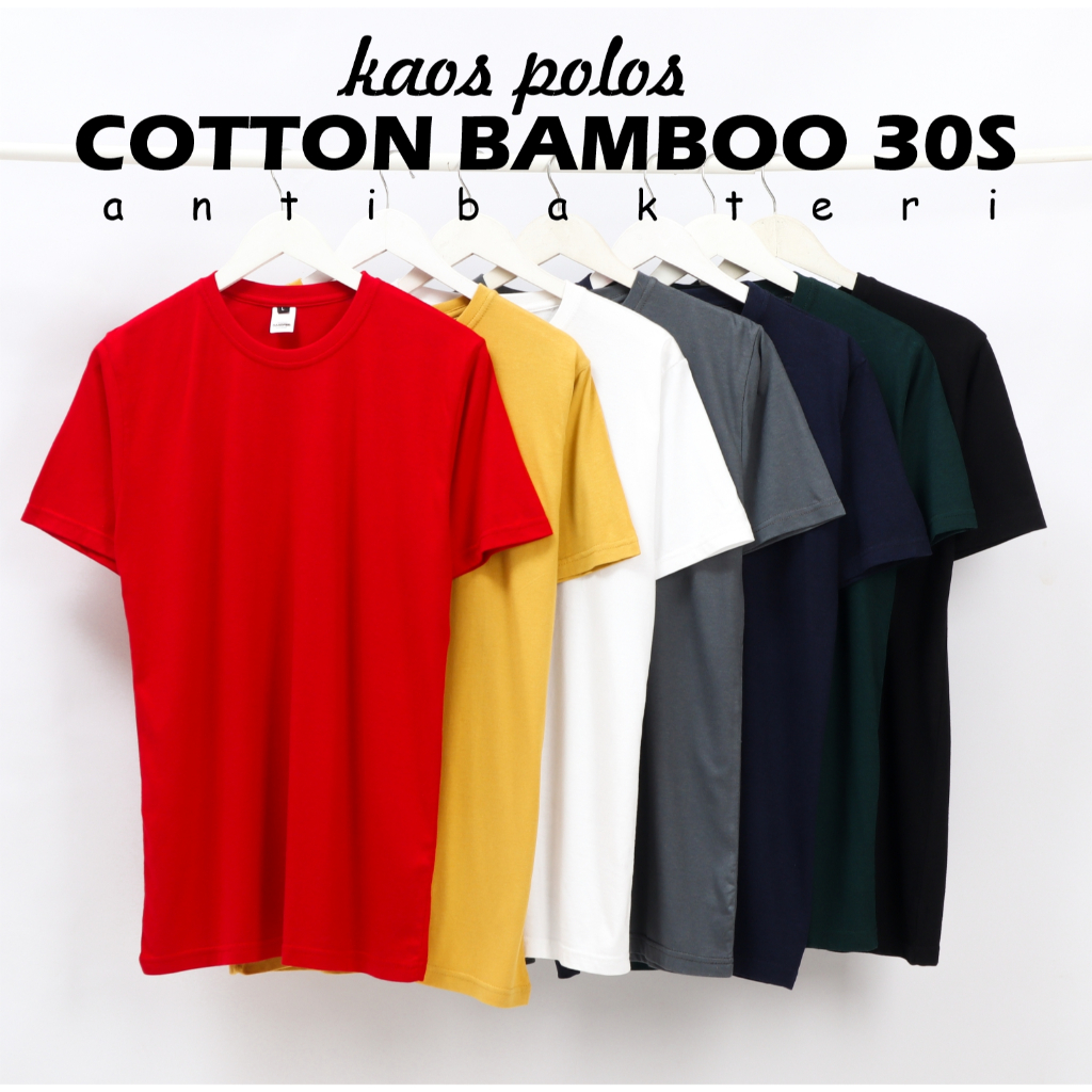 Katun เสื้อยืดสีพื้น 30s คอตตอนแบมบู (ไม้ไผ่ฝ้าย)