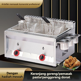 Alat penggoreng gas komersial/gas penggorengan/Penggorengan/Deep Fryer Alat Penggorengan Gas