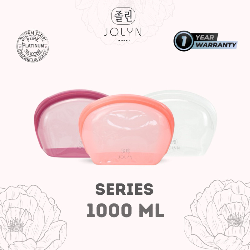 Jolyn - กระเป๋าซิลิโคนและกระเป๋าซิลิโคน ขนาด 1000ml Petite (ECO Friendly)