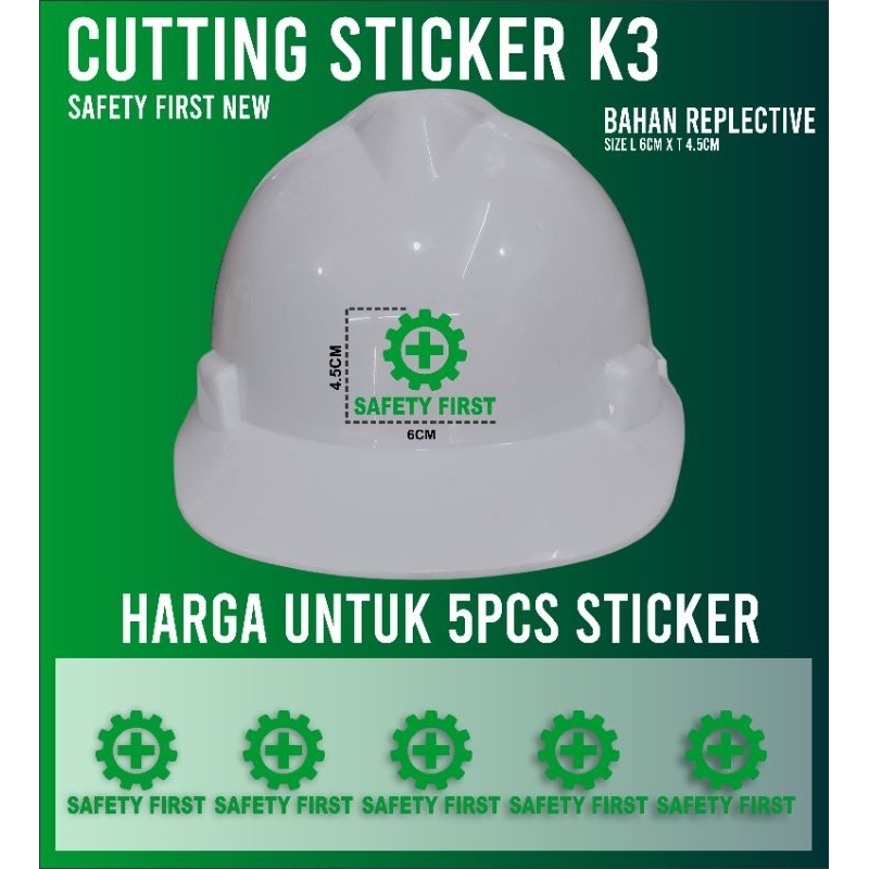 สติ๊กเกอร์ตัด สติ๊กเกอร์ K3 Safety First 5 ชิ้น | สติ๊กเกอร์หมวกกันน็อคproyek