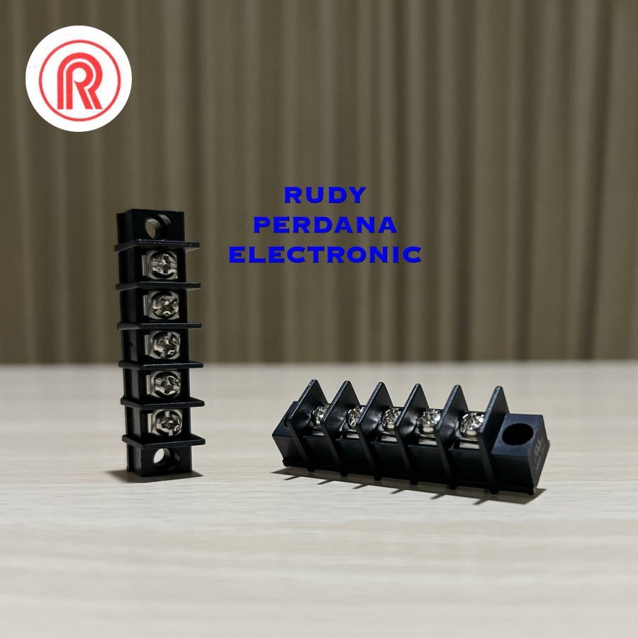 BLACK TERMINAL BLOCK KF25 7.62MM 5P 5 PIN LEGS