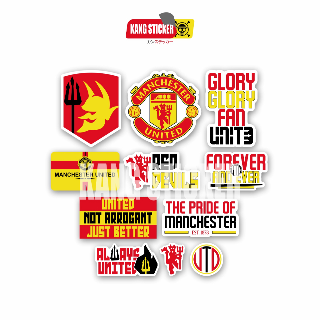 Manchester UNITED STICKER PACK (10 ชิ้น) กันน้ํา