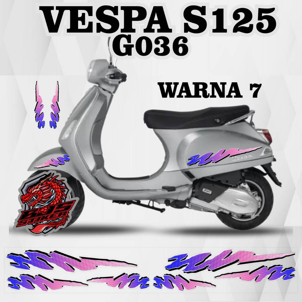 Vespa s 125 Vespa matic g036 Sticker - Vespa s 125 Vespa matic g036 Decal Sticker