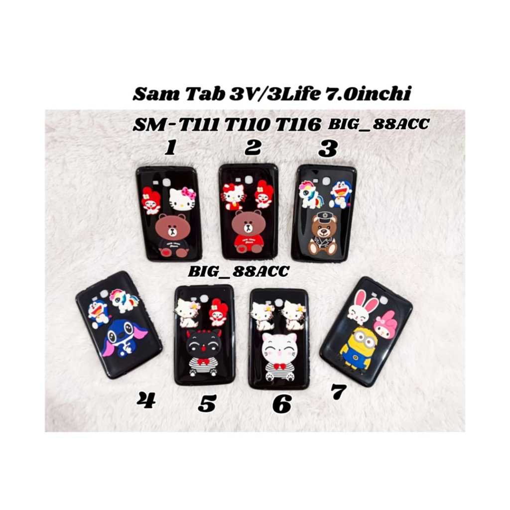 เคสนิ่ม Silicon 4D Image Samsung Galaxy Tab 3V/Tab 3Life SM-T111 T110 T116